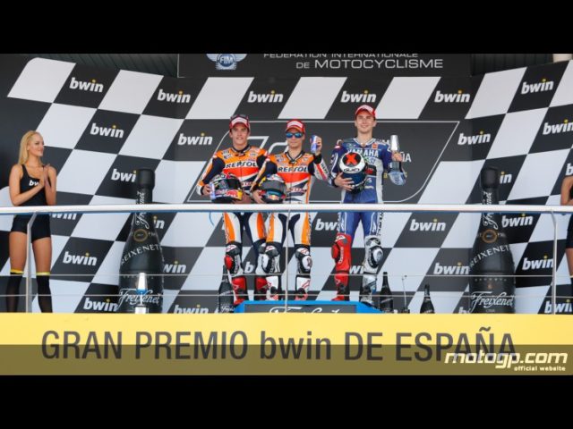 Marquez, Pefrosa e Lorenzo sul Podio MotoGP di Jerez