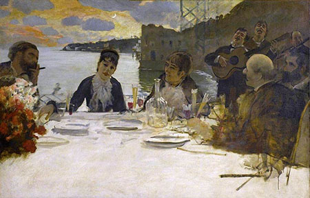 Giuseppe De Nittis - Pranzo a Posillipo - Civiche Raccolte d'Arte Galleria d'Arte Moderna di Milano