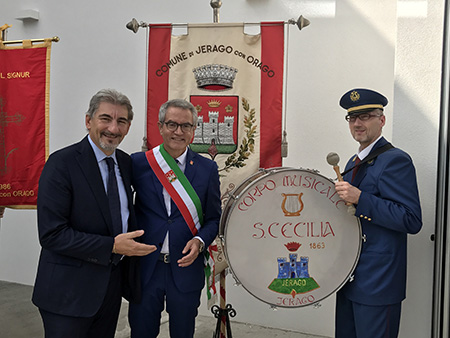 Presidente Raffaele Cattaneo e il Sindaco Giorgio Ginelli 