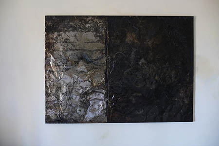 Damiano Quaranta, "L'altro" - metallo, smalto e vetro - cm 150 x 108