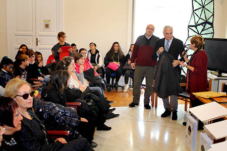 Il presidente della Provincia di Salerno Canfora con Anna De Martino e Michele Faiella
