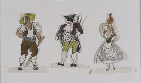 Pablo Picasso, Projets de costumes pour le ballet Tricorne, 1919