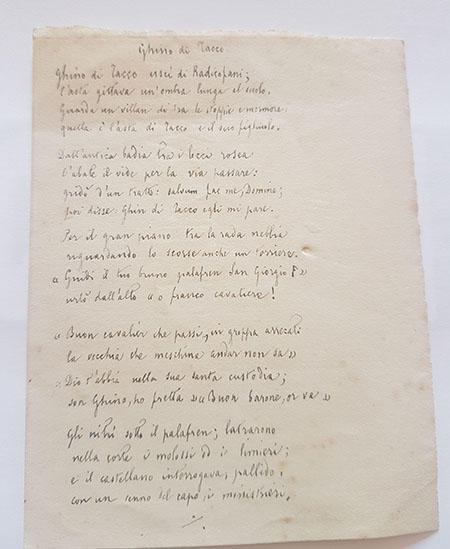 corpus di 143 manoscritti pascoliani inediti 