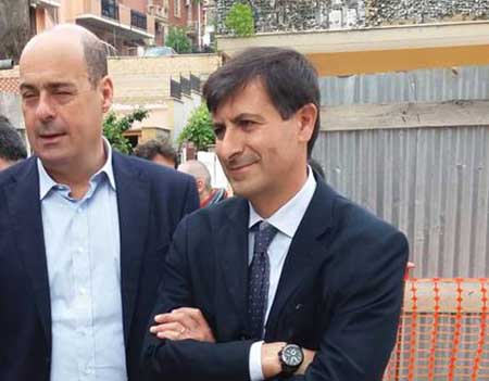 Nicola Zingaretti e Massimiliano Valeriani