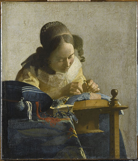 Johannes Vermeer, The Lacemaker (ca. 1669-70) ©RMN-Grand Palais, Musée du Louvre, Gérard Blot