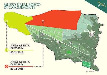 Mappa parziale riapertura Real Bosco di Capodimonte