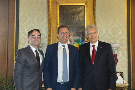 Vincenzo Schiavo, Luigi de Magistris e Sergey Razov