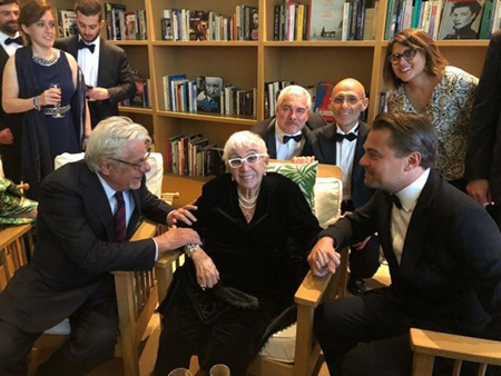Paolo Rossi Pisu, Giancarlo Giannini, Lina Wertmüller e Leonardo Di Caprio