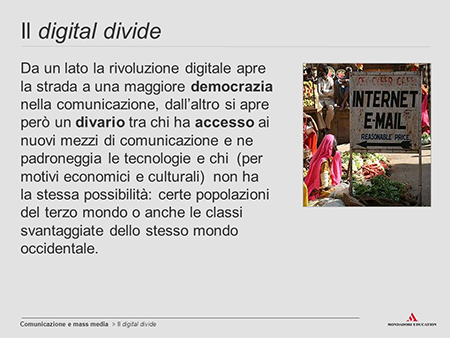 Digital divide - ph Mondadori Education