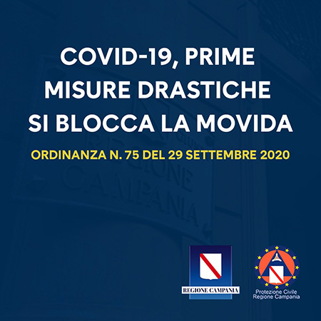 Covid-19 Campania, Ordinanza n.75 del 29 settembre 2020