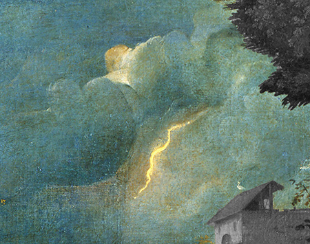 Giorgione, Tempesta, Dettaglio
