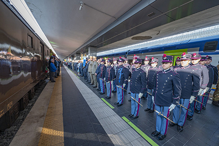 Treno della Memoria - Rappresentanza militare al binario 9