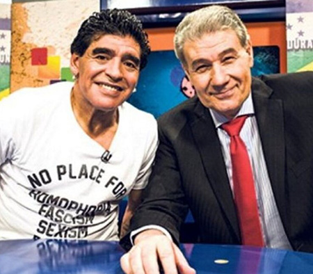 Diego Armando Maradona e Victor Hugo Morales