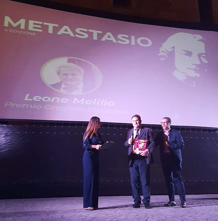 Al Prof. Melillo Premio Metastasio 2024, 'encomio Gregorio Caloprese'